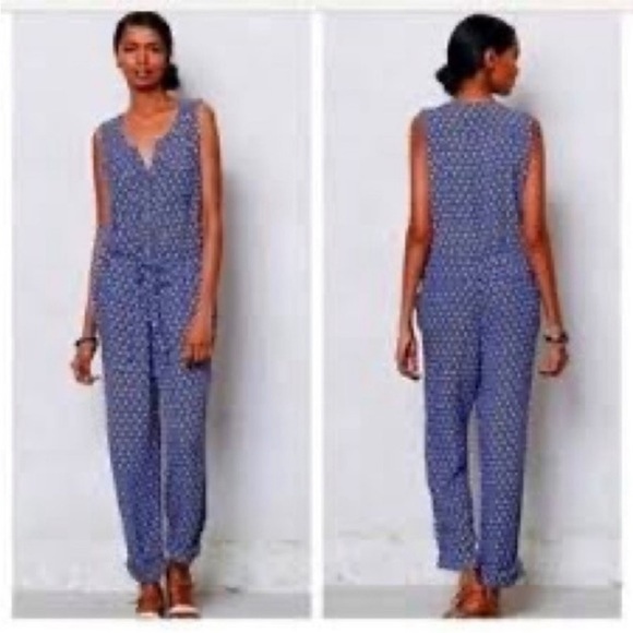 Anthropology button up jumpsuit - Picture 1 of 11
